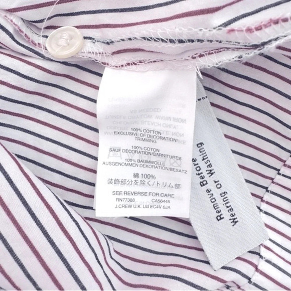 J. CREW Embroidered Sleeves Tie Front Tunic Shirt Blouse Multi Color Size Medium - Picture 11 of 11